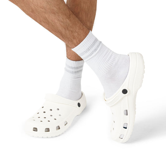 johnnie the poo's White Foam Rubber Shoes (AOP)