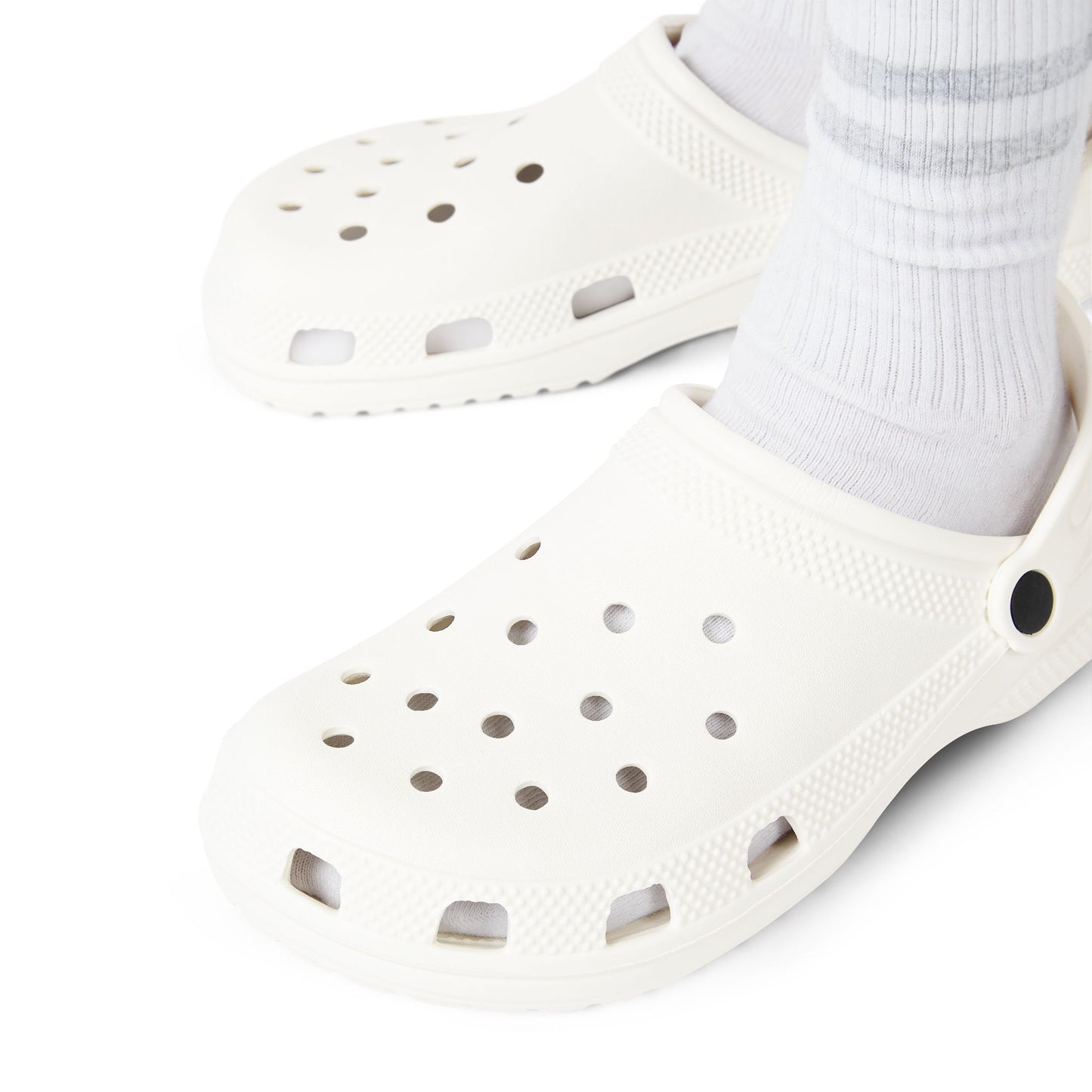 johnnie the poo's White Foam Rubber Shoes (AOP)