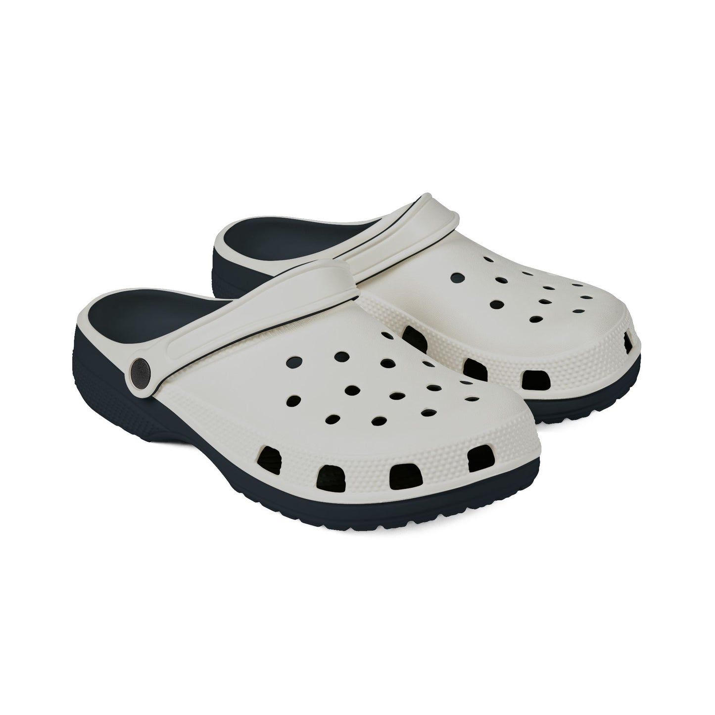 johnnie the poo's White Foam Rubber Shoes (AOP)