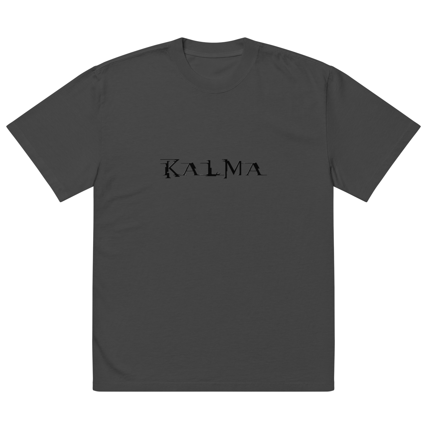 Oversized glitched kalma faded t-shirt