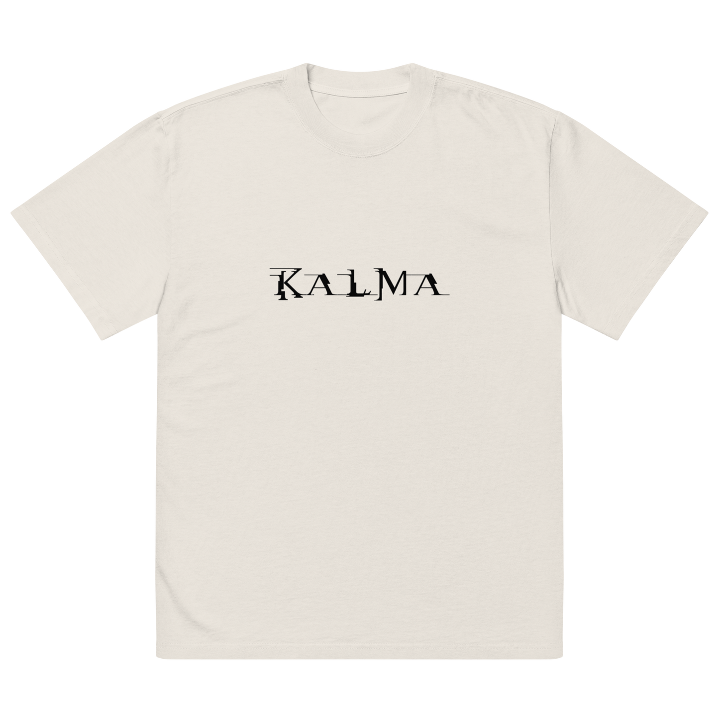 Oversized glitched kalma faded t-shirt