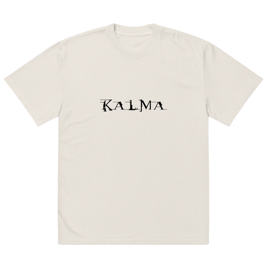 Oversized glitched kalma faded t-shirt