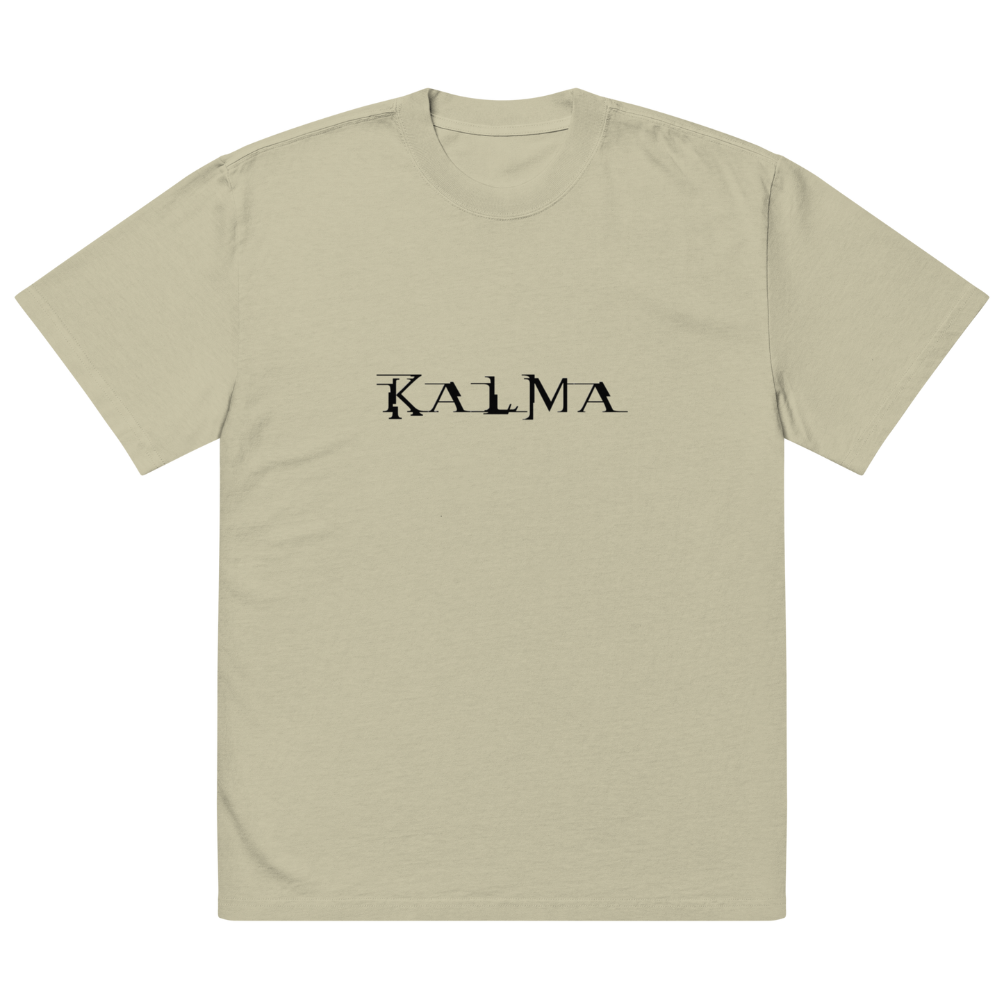 Oversized glitched kalma faded t-shirt